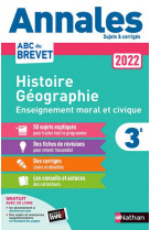 Annales brevet 2022- histoire geographie enseignement moral et civique - corrige